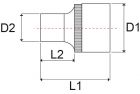 Головка торцевая 1/2"DR, внешний TORX, Е22,  S06H422